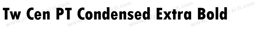 Tw Cen PT Condensed Extra Bold字体转换